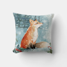 Coussin Les animaux des forêts de Noël, le renard