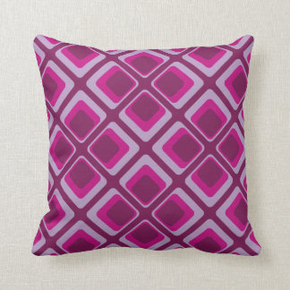 Coussin les années 60 roses et carrés pourpres