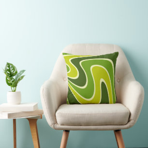 Coussin les années 70 conception de lave Abstraite rétro