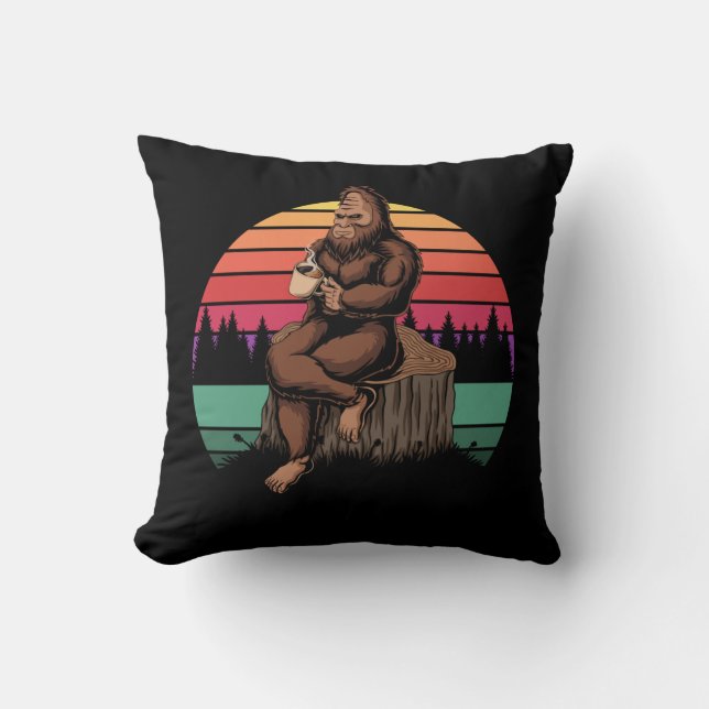 Coussin les années 70 Retro Bigfoot & Café (Recto)