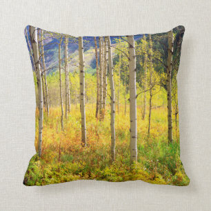 Coussin Les arbres d'Aspen à l'automne dans les Rocheuses