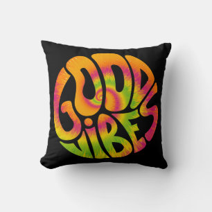 Coussin Les bonnes vidéos citent. Tie teinture psychédéliq
