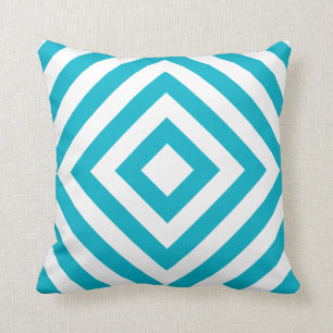Coussin Les carrés géométriques modèlent bleu de #1A e