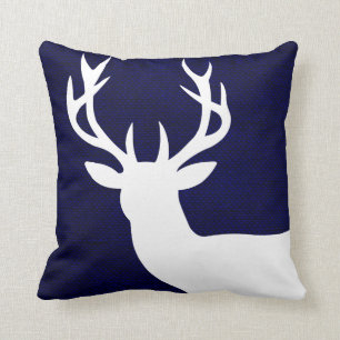 Coussin Les cerfs communs rustiques dirigent la silhouette