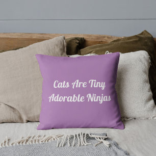 Coussin Les Chats Sont Adorables Ninjas Lavande Personnali