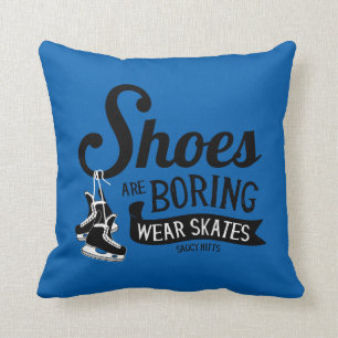 Coussin Les chaussures de patins d'hockey d'usage ennuient