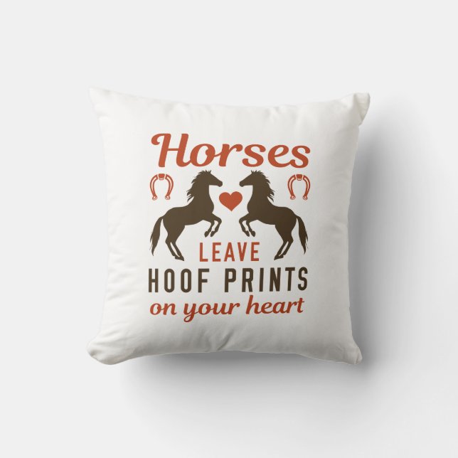 Coussin Les Chevaux Laissent Des Imprimantes De Chou Sur V (Recto)