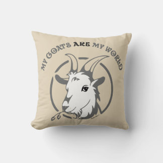 Coussin LES CHÈVRES SONT MON MONDE | par TotallyGoatally™