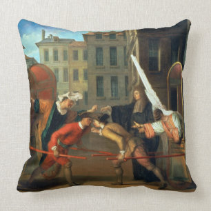 Coussin Les deux entraîneurs, une scène ont ajouté à l