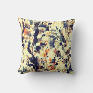 Coussin Les empreintes de la nature : Feuilles floraux san