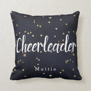 Coussin Les étoiles bleues et dorées de la marine Pom-pom 