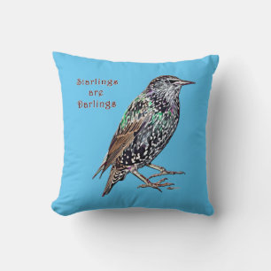 Coussin Les étourneaux sont des chéris