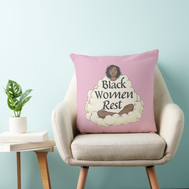Coussin Les femmes noires reposent. (Chaise)