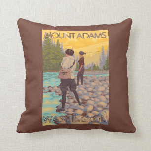 Coussin Les femmes pilotent la pêche - bâti Adams,