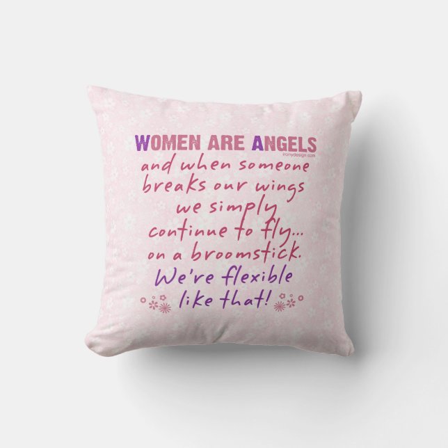 Coussin Les femmes sont des anges (Recto)