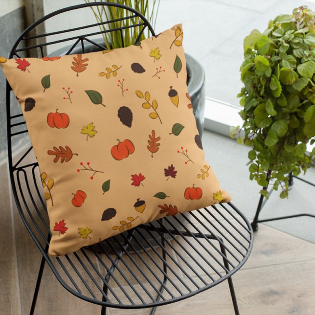 Coussin Les Feuilles de Terracotta tombent (Créateur téléchargé)