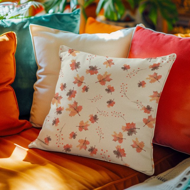 Coussin Les Feuilles de Terracotta tombent (Créateur téléchargé)