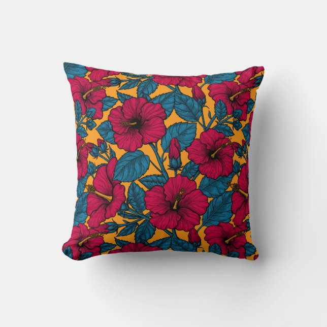 Coussin Les fleurs d'Hibiscus (Recto)