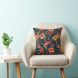 Coussin Les Fleurs D'Hibiscus, Un Modèle Floral Tropical