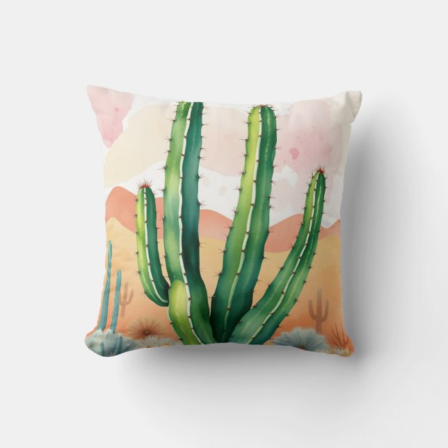 Coussin Les fleurs du désert peintes (Recto)