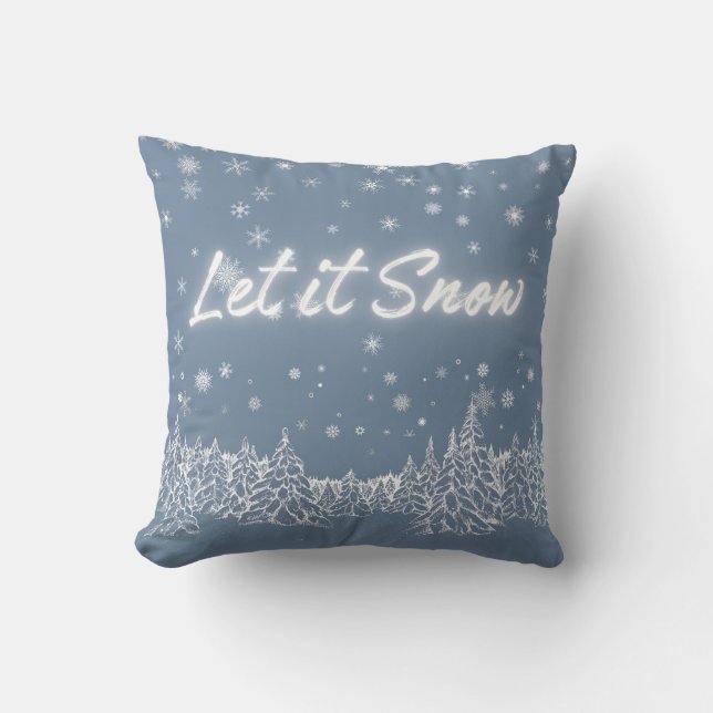 Coussin Les flocons blancs dans le pays Neige (Recto)