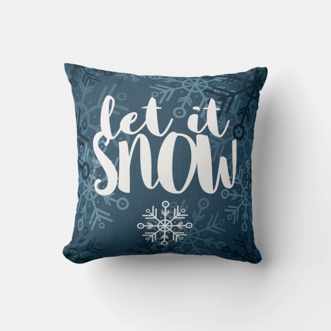 Coussin Les flocons de neige rustiques sur la toile de (Recto)