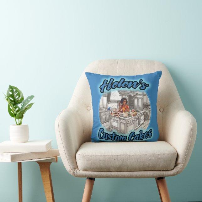 Coussin Les gâteaux personnalisés d'Helen (Chaise)