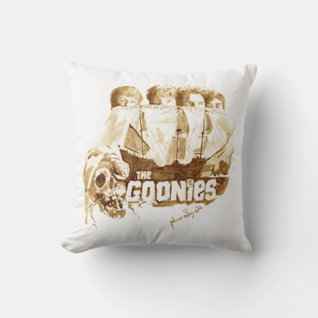 Coussin Les Goonies Pirate Ship Aquarelle Graphique (Recto)