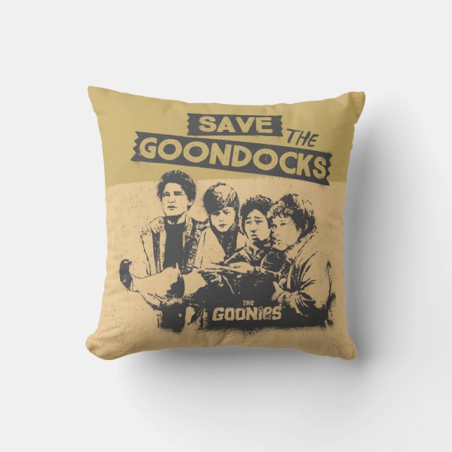 Coussin Les Goonies "Sauvez Les Quais De Goon" (Recto)