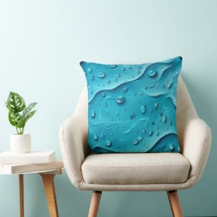 Coussin Les gouttes dans le motif de l'océan