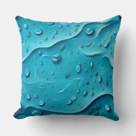 Coussin Les gouttes dans le motif de l'océan