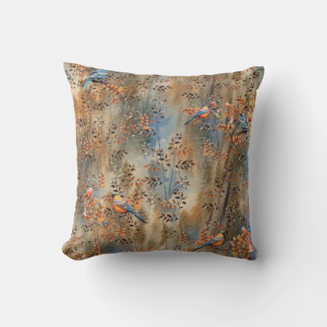 Coussin Les grands arbres, les Feuilles de l'automne et le (Recto)