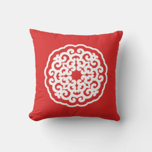 Coussin Les humeurs d'Asie Rouge Mandalla