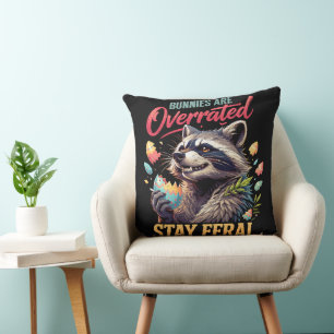 Coussin Les lapins sont surestimés Restez sauvage