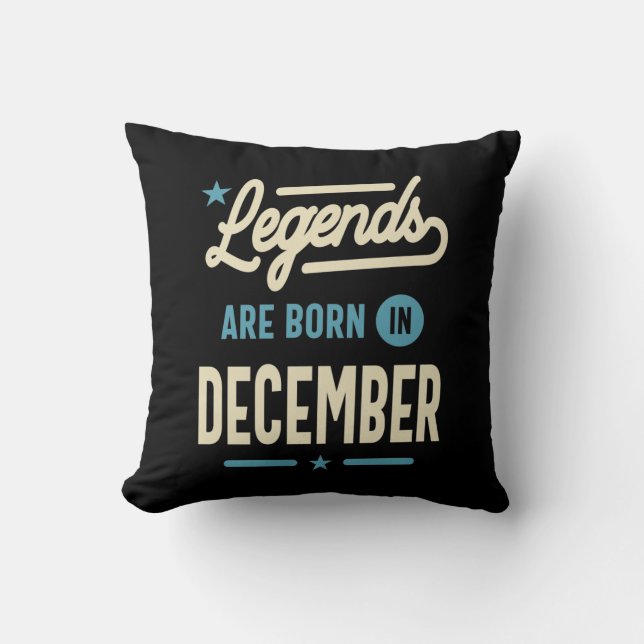 Coussin Les légendes sont nées en Décembre - Décembre Anni (Recto)