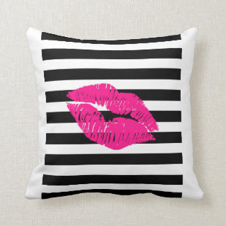 Coussin Les lèvres, lèvres de roses indien, dentellent des