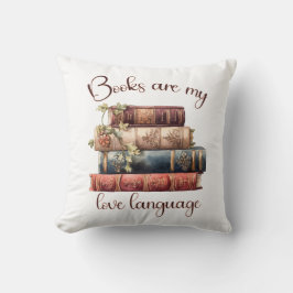 Coussin Les Livres Sont Ma Langue D'Amour