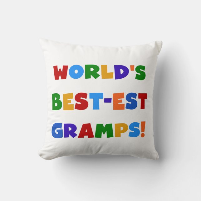 Coussin Les meilleurs cadeaux du papy du monde lumineux de (Recto)