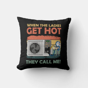 Coussin Les Mens Hvac Drôle Quand Les Dames Deviennent Cha