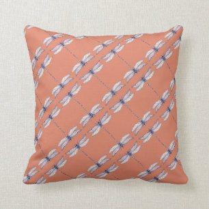 Coussin Les merveilleuses libellules répétées sur Terra Co