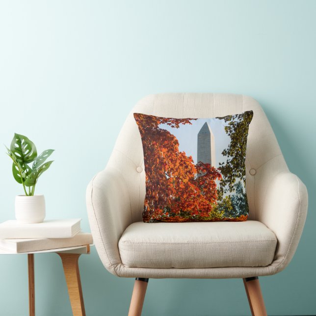 Coussin Les monuments | Washington Monument en automne (Chaise)