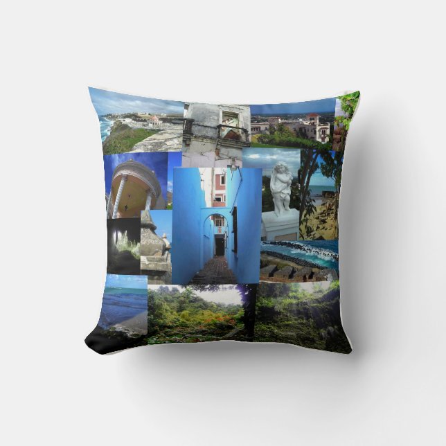 Coussin Les multiples visages de Porto Rico (Recto)