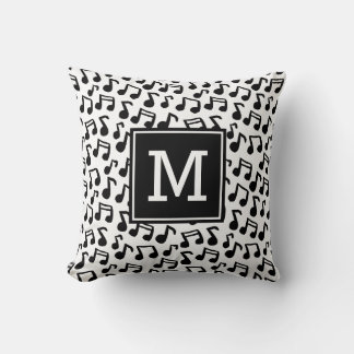 Coussin Les notes de musique de griffonnage ont