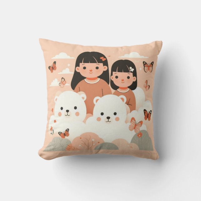 Coussin Les oursons de Cloudland (Recto)