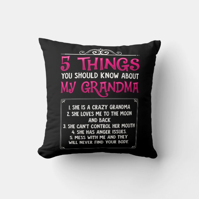Coussin Les petits-enfants amusants Meilleur grand-mère (Recto)