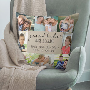 Coussin Les petits-enfants font la vie grand-8 Photo Perso