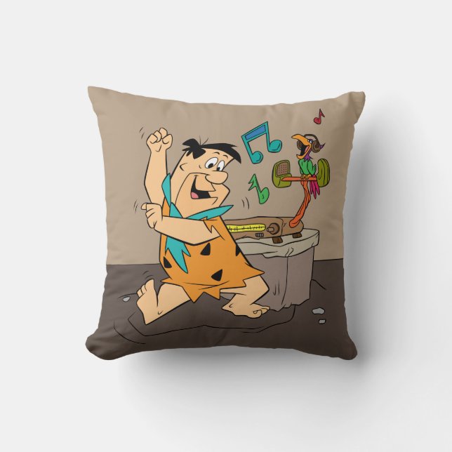 Coussin Les Pierrafeu | Fred Flintstone Dancing (Recto)