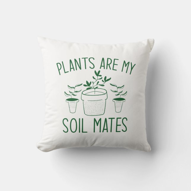 Coussin Les plantes sont mes Mates de sol (Recto)