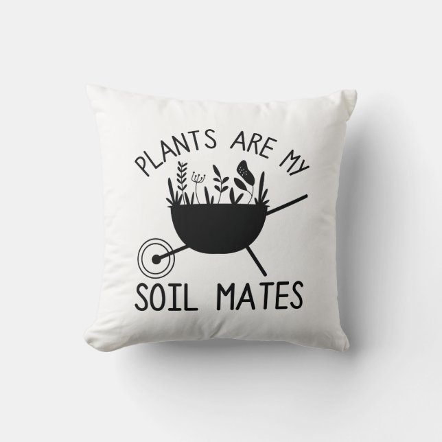 Coussin Les plantes sont mes Mates de sol (Recto)
