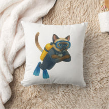 Les plongeurs en scaphandre autonomes chats plonge